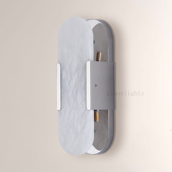 OpalEdge Oval Alabaster Wall Sconces 13.8 19.7H