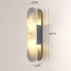 OpalEdge Oval Alabaster Wall Sconces 13.8 19.7H