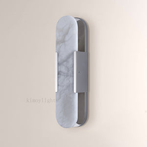 OpalEdge Oval Alabaster Wall Sconces 13.8 19.7H