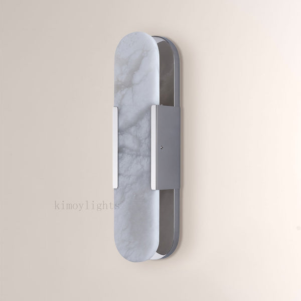 OpalEdge Oval Alabaster Wall Sconces 13.8 19.7H