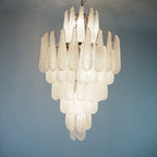 Murano Chandelier – Drop – 85 glasses – Transparent