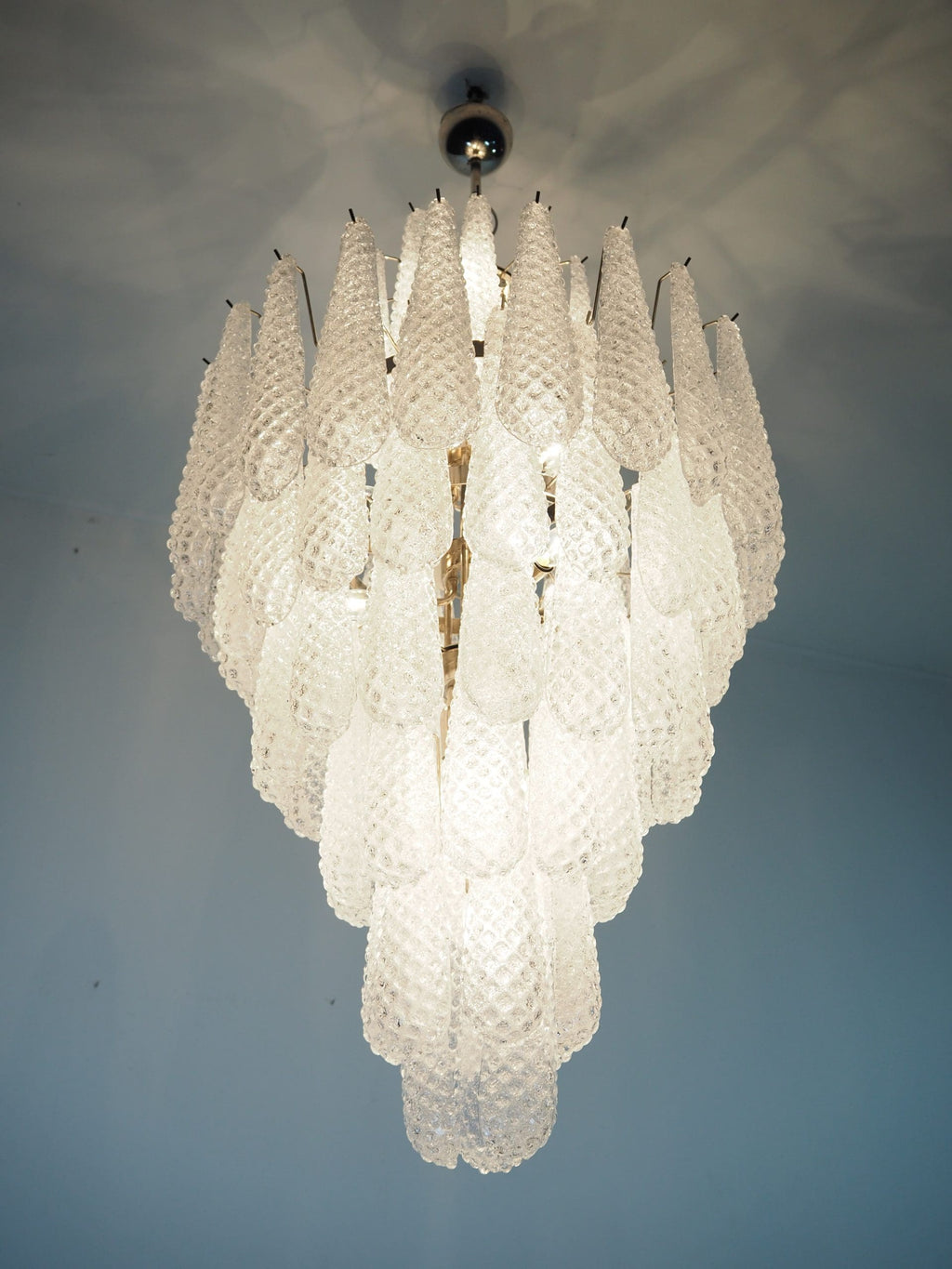 Murano Chandelier – Drop – 85 glasses – Transparent