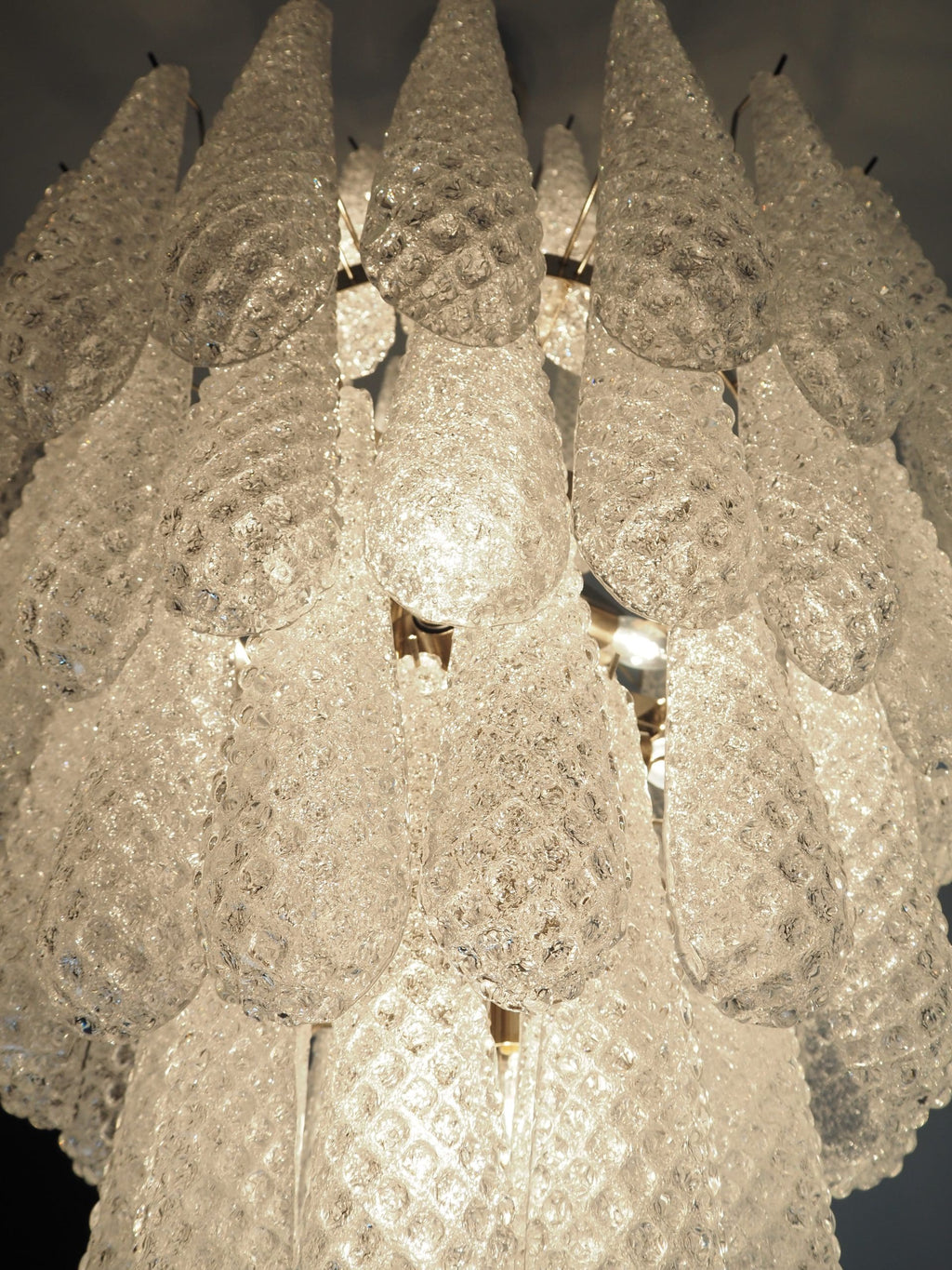 Murano Chandelier – Drop – 85 glasses – Transparent