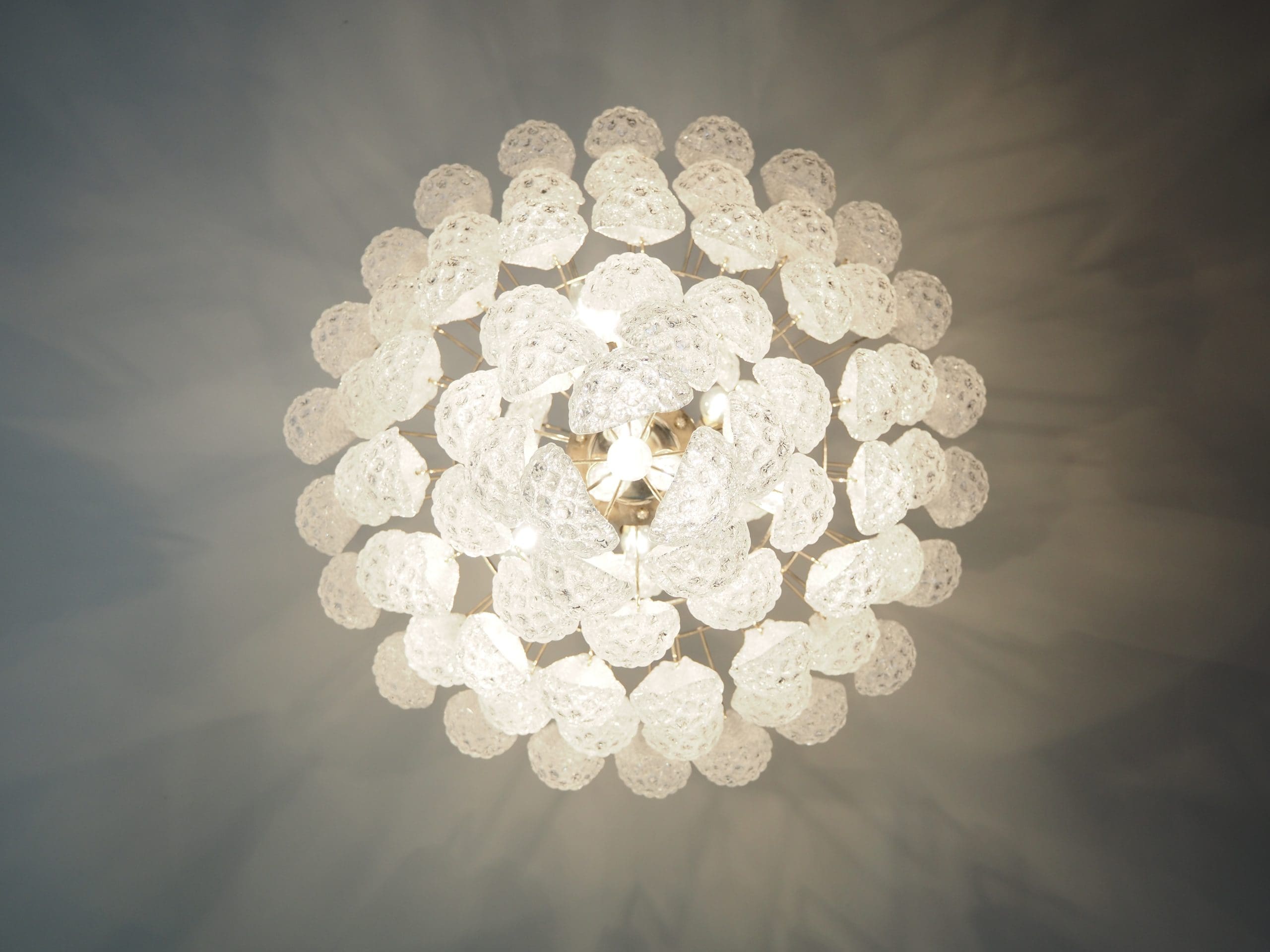 Murano Chandelier – Drop – 85 glasses – Transparent