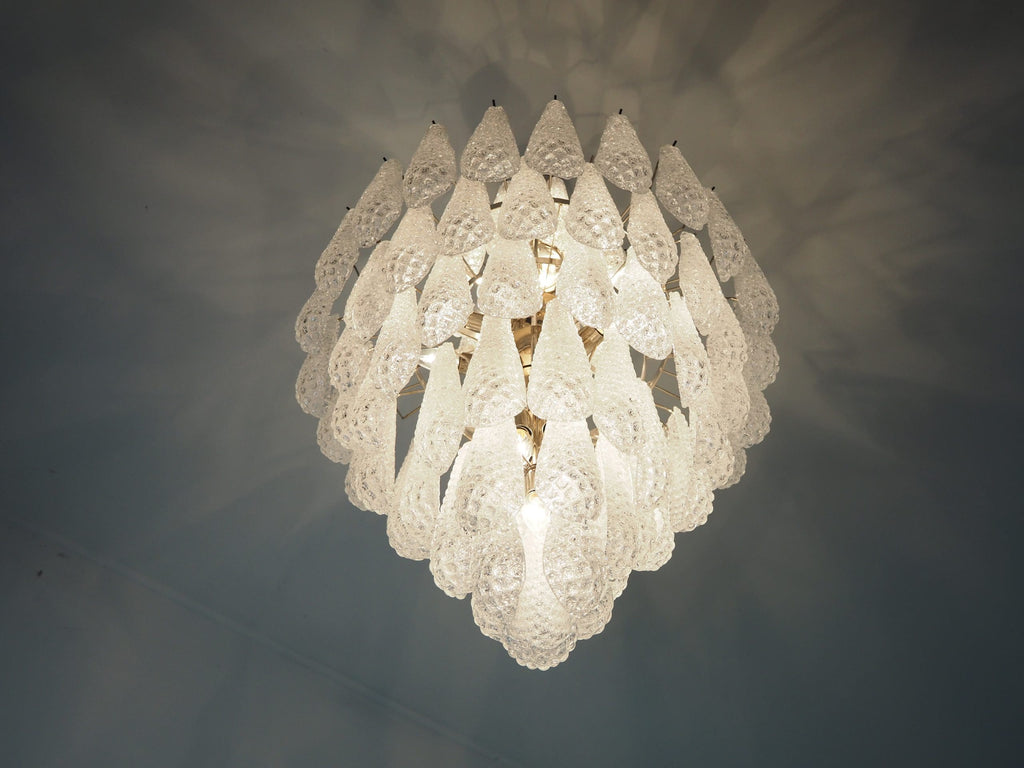 Murano Chandelier – Drop – 85 glasses – Transparent
