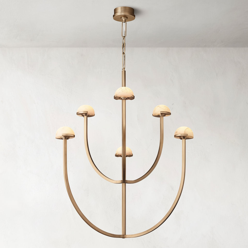 Pedra Round Chandelier 32" - kimoylights