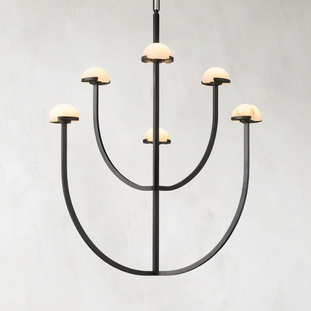 Pedra Round Chandelier 32" - kimoylights