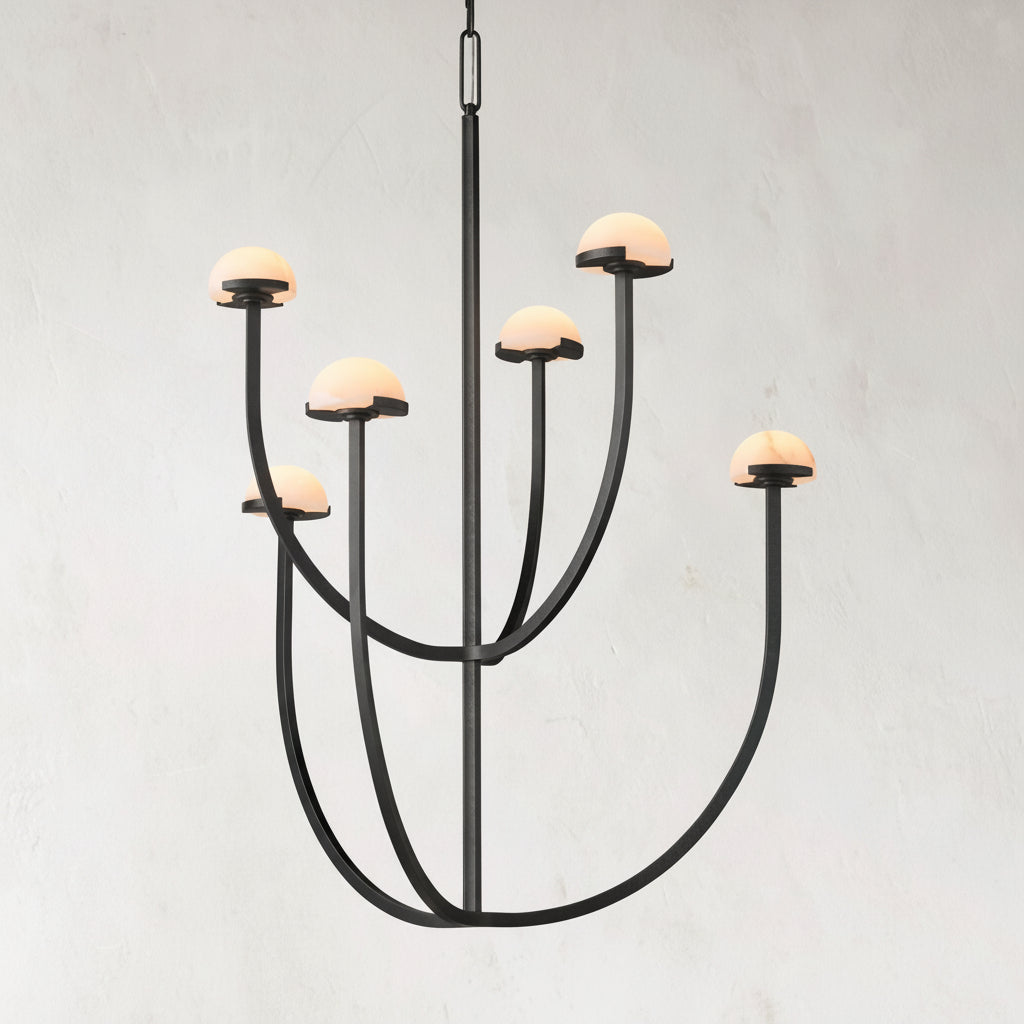 Pedra Round Chandelier 32" - kimoylights