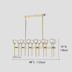 Kelly Clear Glass Linear Chandelier