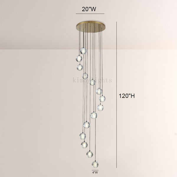 Pearl Ball Ceiling Chandelier 14 20 Light