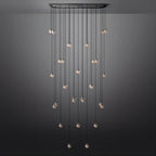 Pearl Spherical Modern Rectangular Chandelier 72”