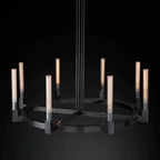 Cannele Glass Round Chandelier 48''