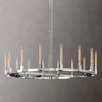 Cannele Glass Round Chandelier 72''
