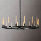 Cannele Glass Round Chandelier 72''