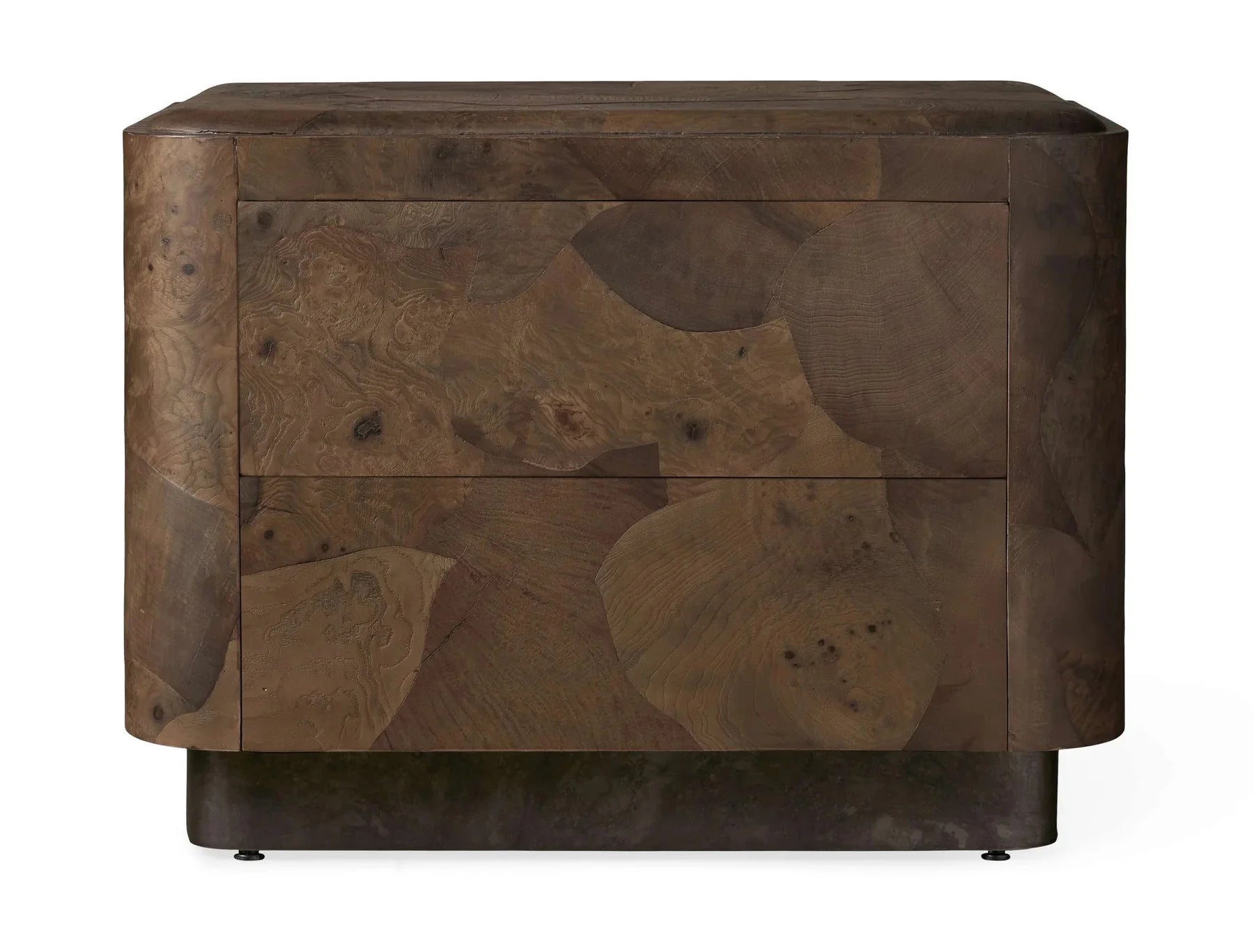 Polson Burl Wood 2-Drawer Nightstand