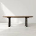 Polson Burl Wood Double-Pedestal Dining Table