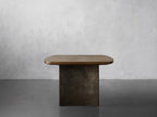 Polson Burl Wood Double-Pedestal Dining Table