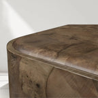 Polson Burl Wood Rounded Side Table
