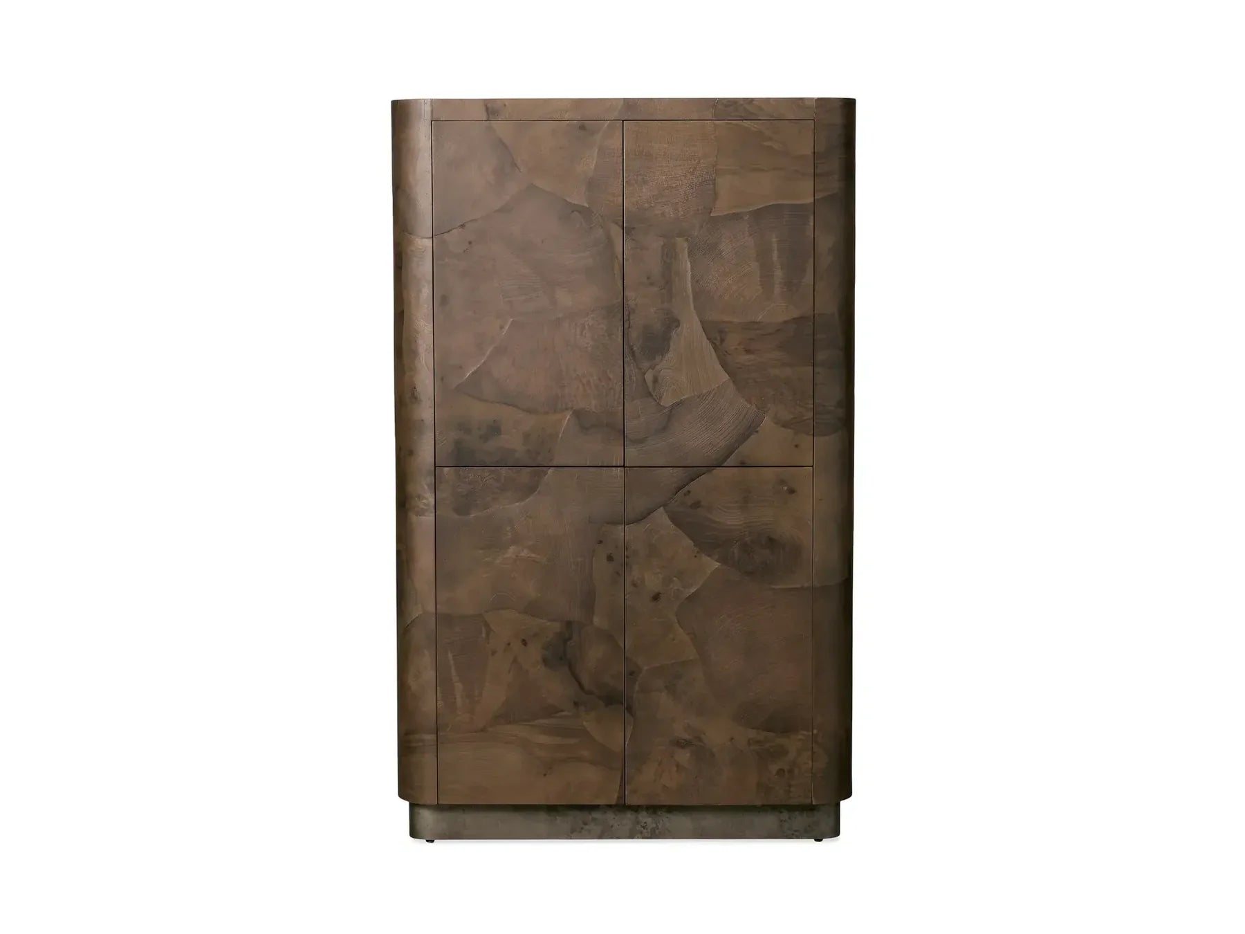 Polson Burl Wood Rounded Storage Cabinet