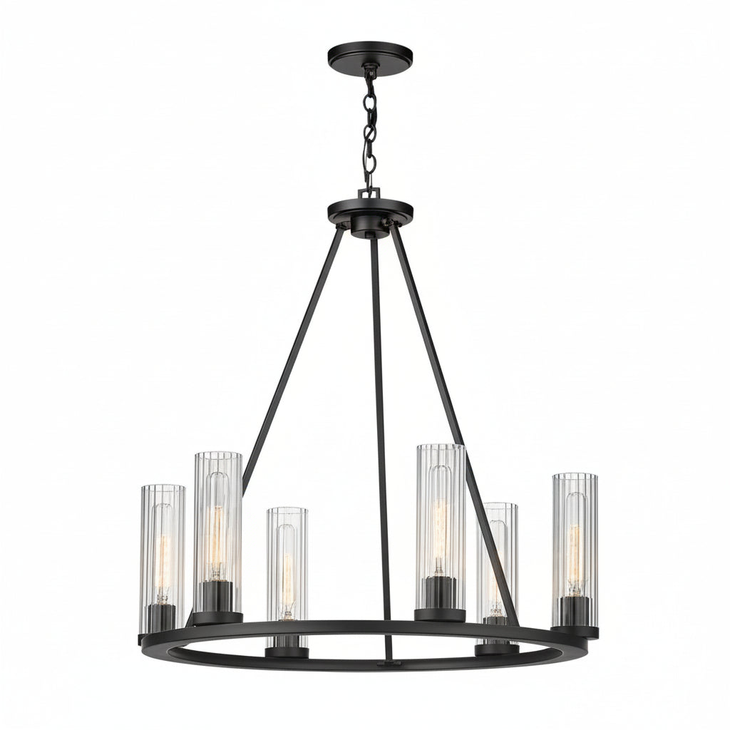 Quinton Round Chandelier - kimoylights