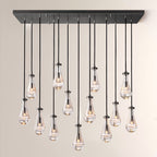 Raindrops Rectangular Chandelier 54"