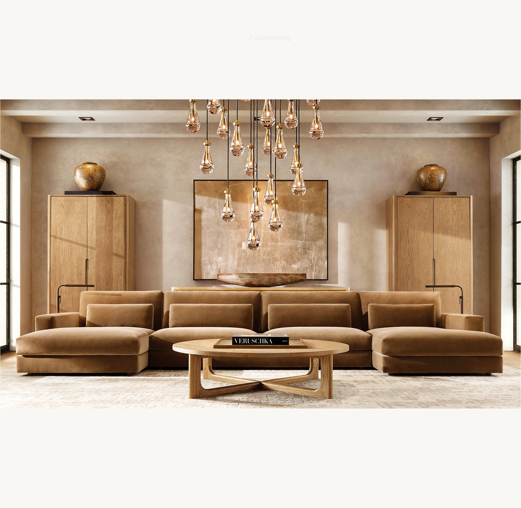 Raindrops Round Chandelier 18"
