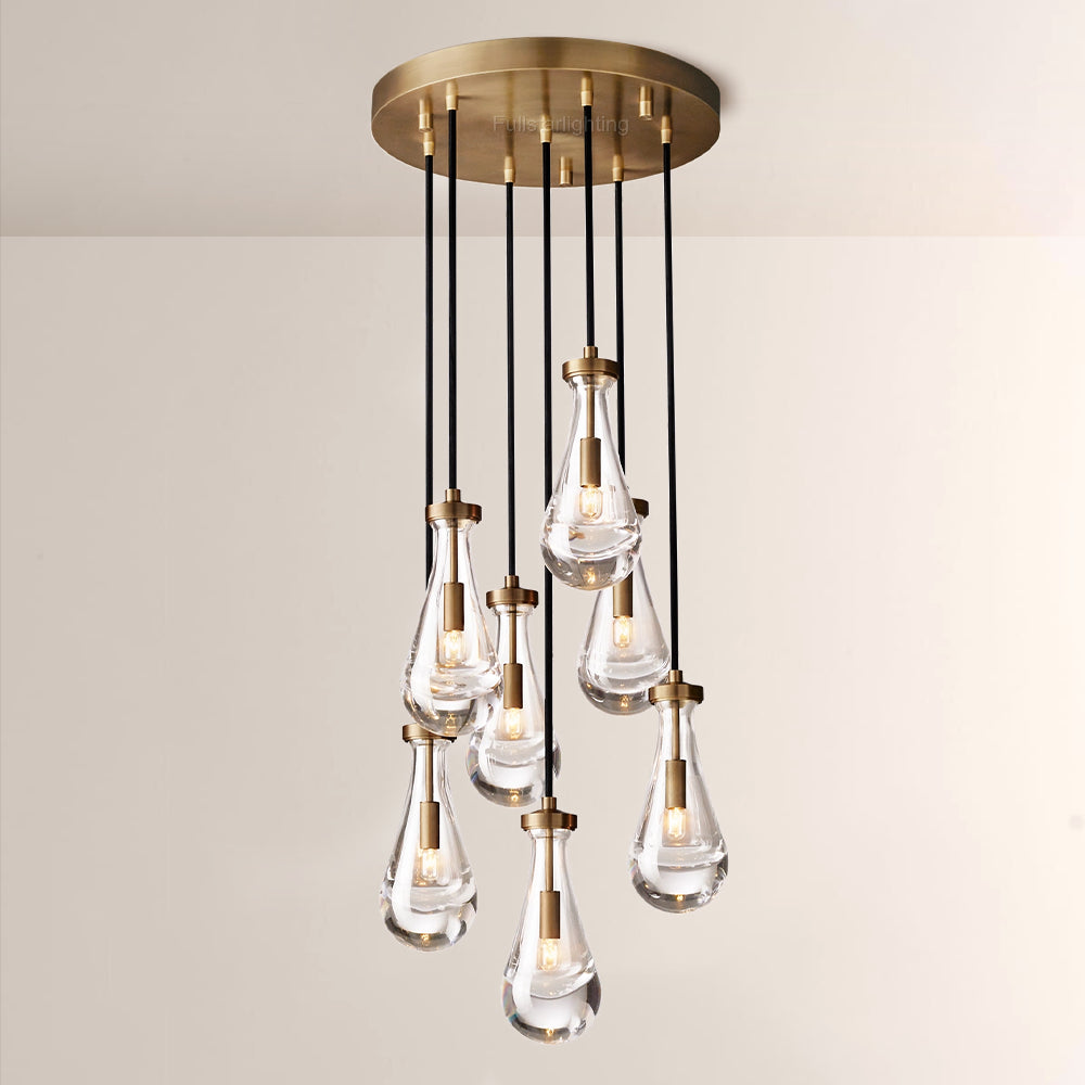 Raindrops Round Chandelier 18"