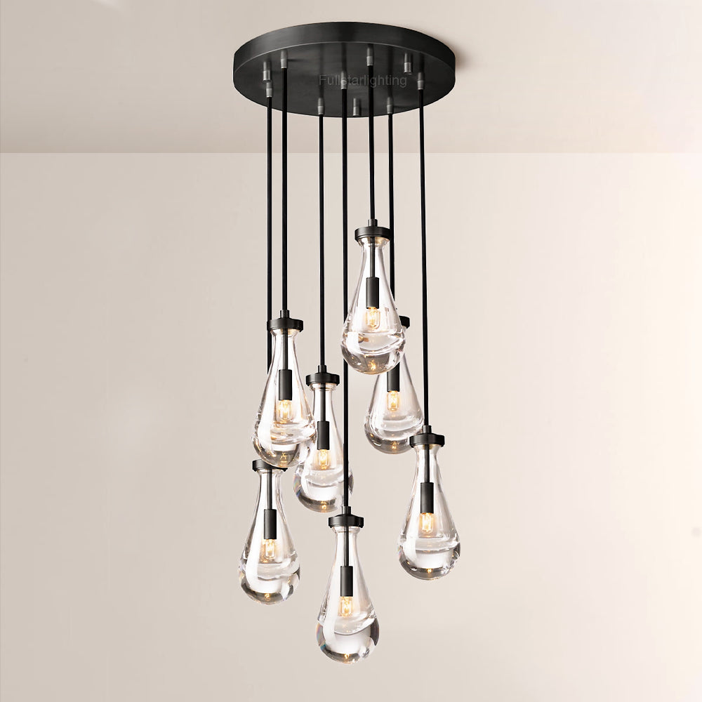 Raindrops Round Chandelier 18"