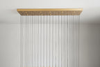 Raindrop Glass Solitaire Linear Chandelier -kimoylights