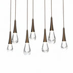 Raindrop Glass Linear Chandelier-kimoylights