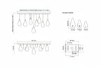Raindrop Glass Linear Chandelier -kimoylights