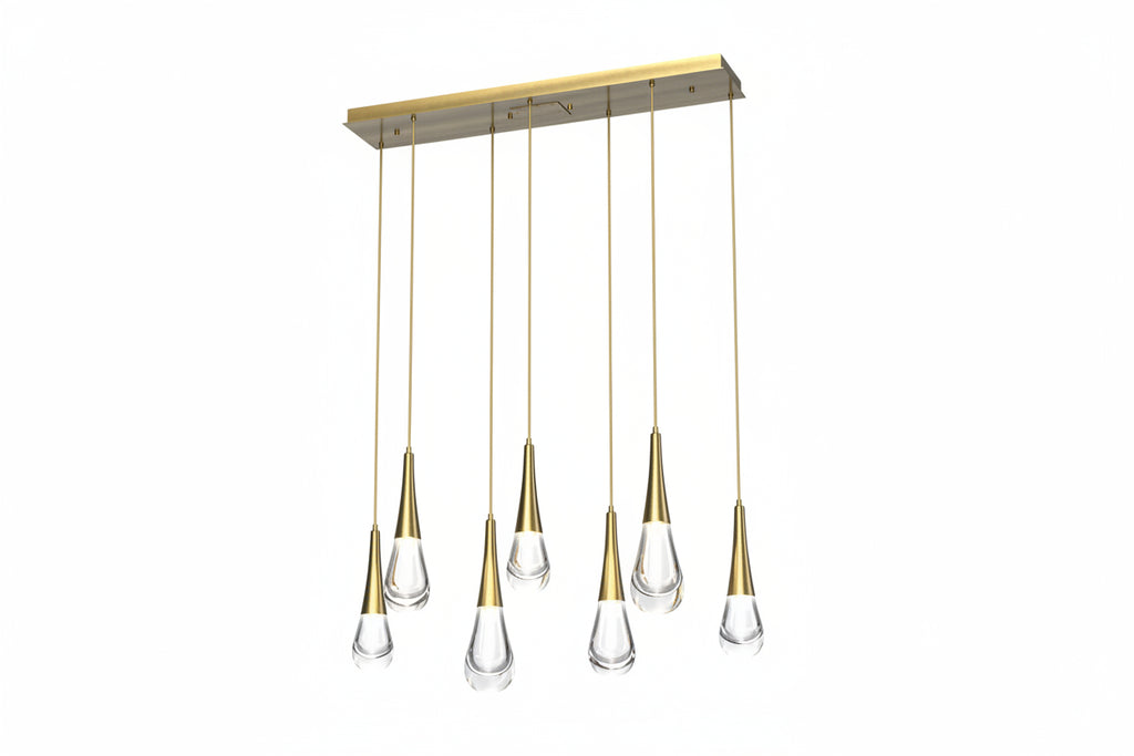 Raindrop Glass Linear Chandelier -kimoylights