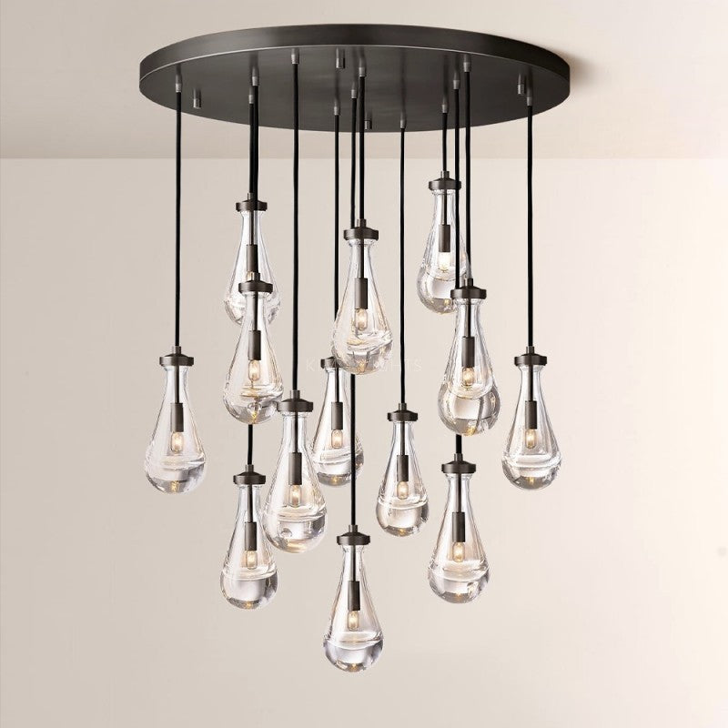 Raindrop Round Living Room Chandelier 36"