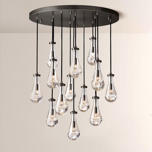 Raindrop Round Living Room Chandelier 36"