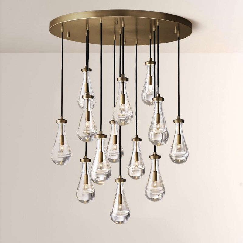 Raindrop Round Living Room Chandelier 36"