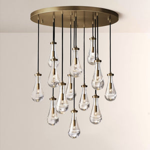 Raindrop Round Living Room Chandelier 36"
