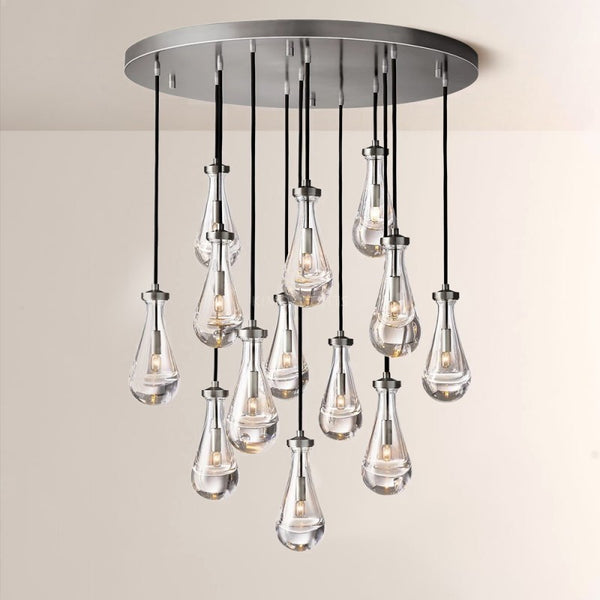 Raindrop Round Living Room Chandelier 36"