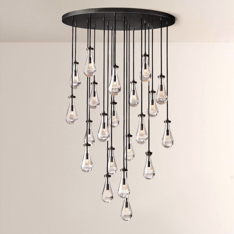 Raindrop Round Living Room Chandelier 47"