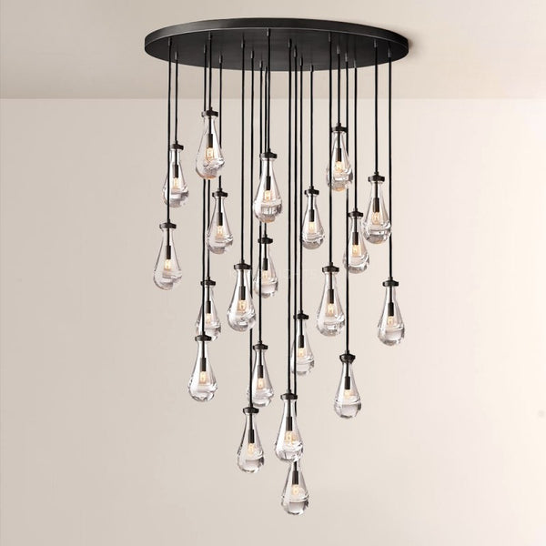 Raindrop Round Living Room Chandelier 47"