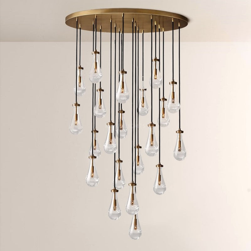 Raindrop Round Living Room Chandelier 47"
