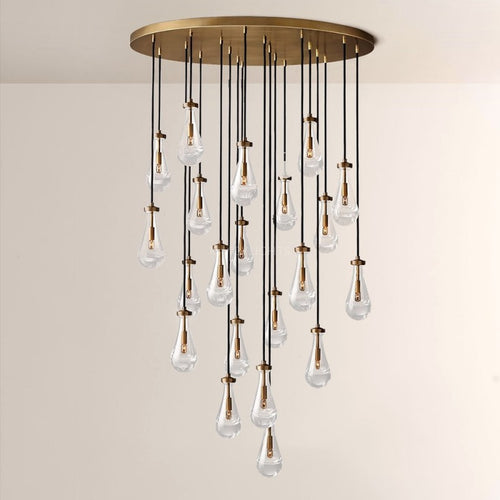 Raindrop Round Living Room Chandelier 47"