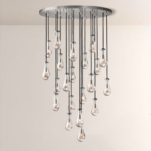 Raindrop Round Living Room Chandelier 47"