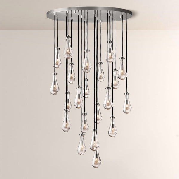 Raindrop Round Living Room Chandelier 47"