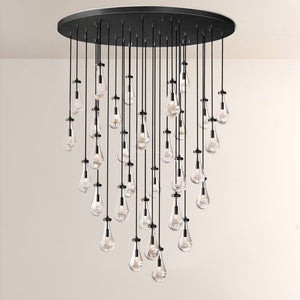 Raindrop Round Living Room Chandelier 60"