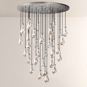 Raindrop Round Living Room Chandelier 60"
