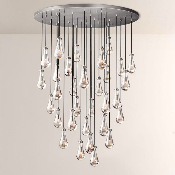 Raindrop Round Living Room Chandelier 60"