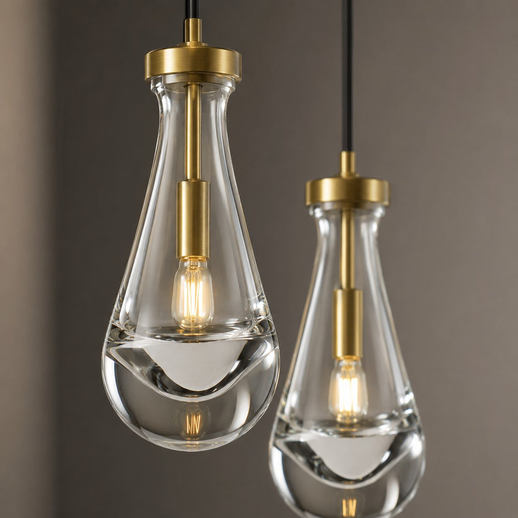 Raindrops 2-Light Cord Round Chandelier