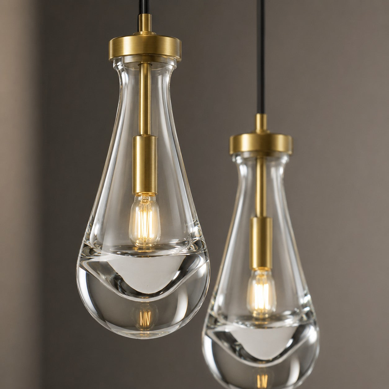 Raindrops 2-Light Cord Round Chandelier