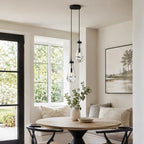 Raindrops 2-Light Cord Round Chandelier