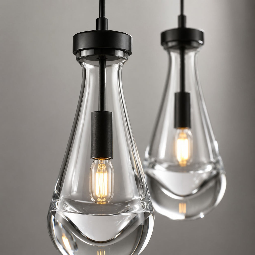 Raindrops 2-Light Cord Round Chandelier